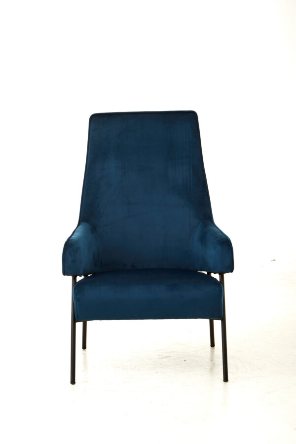 Henia Blue Velvet Chair