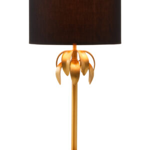 Herta Gold Finish Palm Tree Design Table Lamp