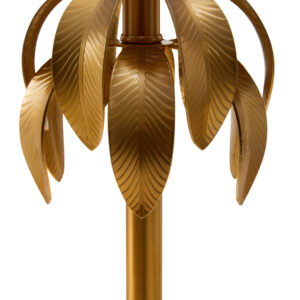 Herta Gold Finish Palm Tree Design Table Lamp