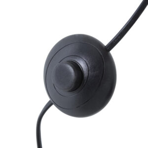 Canon Black Leather Floor Lamp