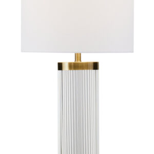 Lily White and Gold Table Lamp