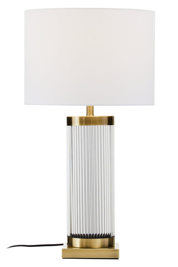 Lily White and Gold Table Lamp