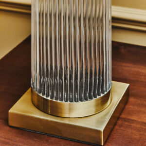 Lily White and Gold Table Lamp