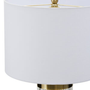 Lily White and Gold Table Lamp