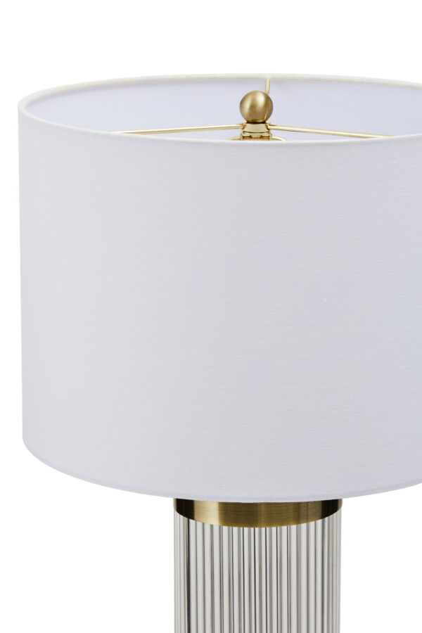 Lily White and Gold Table Lamp
