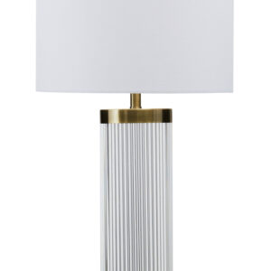 Lily White and Gold Table Lamp