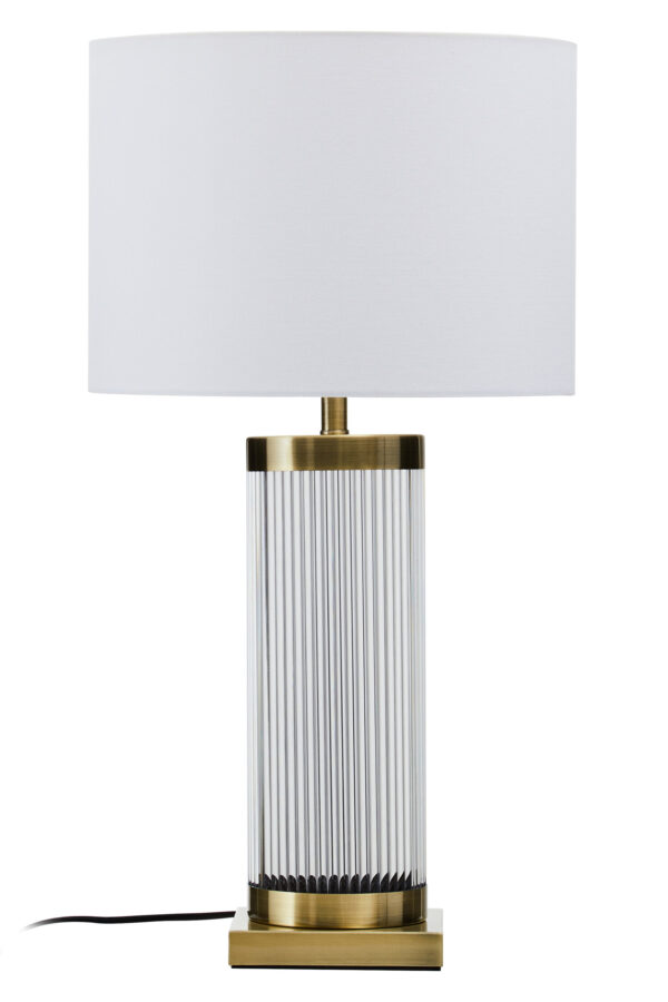 Lily White and Gold Table Lamp
