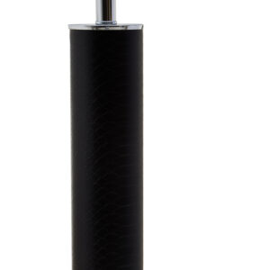 Hanah Black Snake Leather Effect Table Lamp with Chrome Base