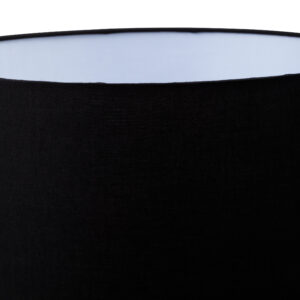 Hanah Black Snake Leather Effect Table Lamp with Chrome Base