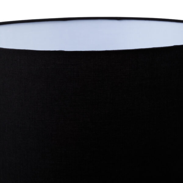 Hanah Black Snake Leather Effect Table Lamp with Chrome Base