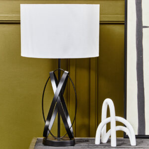 Zaina Black Cross Table Lamp