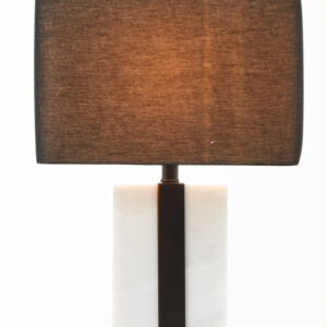 Elvie Black and White Marble Table Lamp