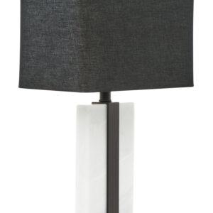 Elvie Black and White Marble Table Lamp