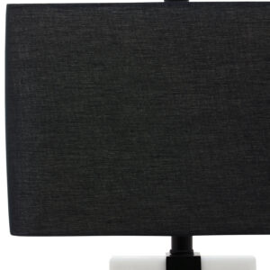 Elvie Black and White Marble Table Lamp