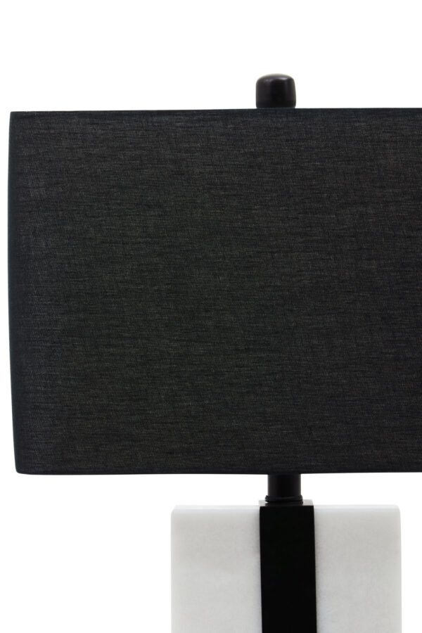 Elvie Black and White Marble Table Lamp