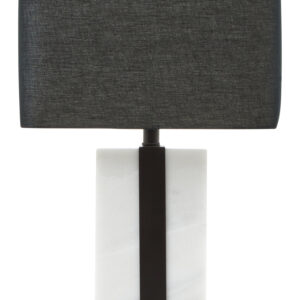 Elvie Black and White Marble Table Lamp