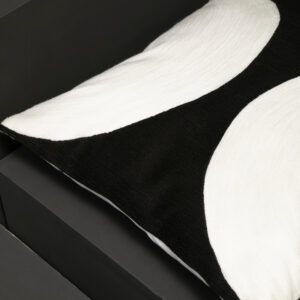 Bosie Ozella Black And White Semi Circular Design Cushion
