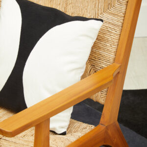 Bosie Ozella Black And White Semi Circular Design Cushion
