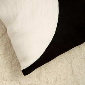 Bosie Ozella Black And White Semi Circular Design Cushion