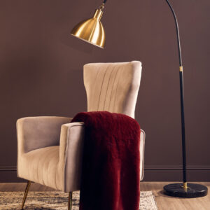 Bosie Lamina Red Wine Faux Fur Throw