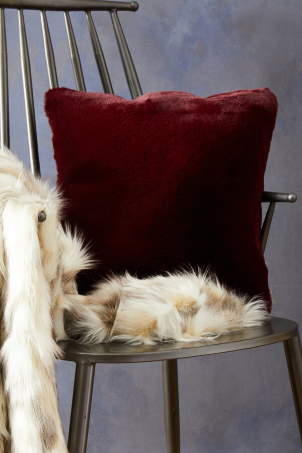 Bosie Lamina Red Wine Square Cushion