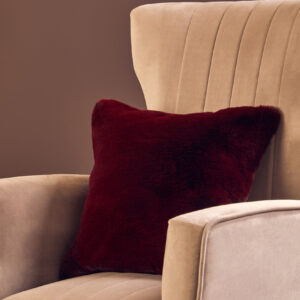 Bosie Lamina Red Wine Square Cushion