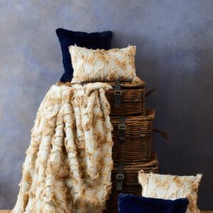 Bosie Lamina Navy Blue Rectangular Cushion