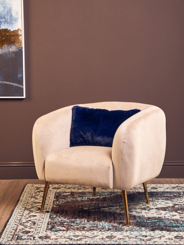 Bosie Lamina Navy Blue Rectangular Cushion
