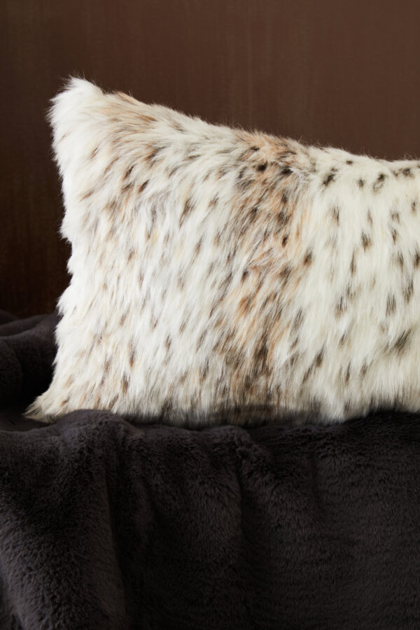 Bosie Lamina Grey Faux Fur Throw