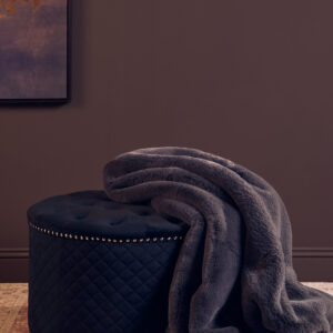 Bosie Lamina Grey Faux Fur Throw