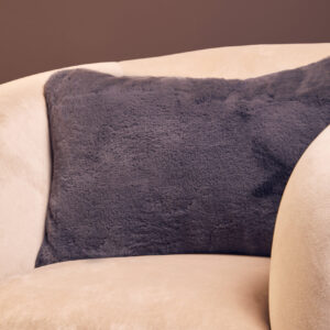 Bosie Lamina Grey Rectangular Fur Cushion
