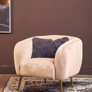 Bosie Lamina Grey Rectangular Fur Cushion