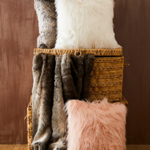 Bosie Lamina Mocha Ombre Fur Throw