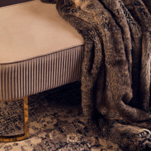 Bosie Lamina Mocha Ombre Fur Throw