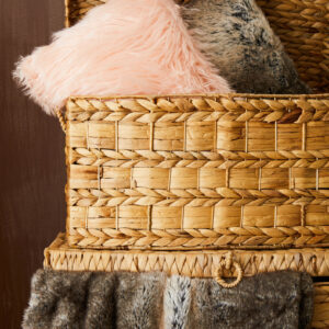 Bosie Lamina Mocha Ombre Square Fur Cushion