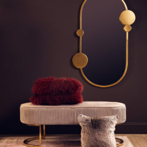 Bosie Lamina Mocha Ombre Square Fur Cushion