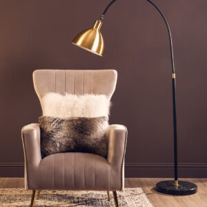 Bosie Lamina Mocha Ombre Rectangular Fur Cushion