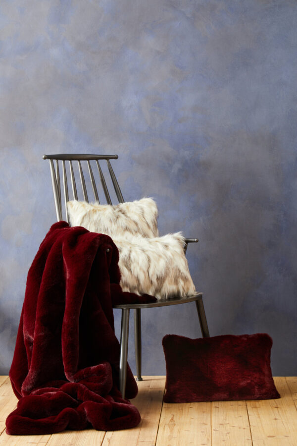 Bosie Lamina Natural Rectangular Fur Cushion