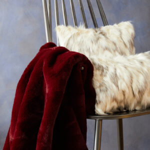 Bosie Lamina Natural Rectangular Fur Cushion