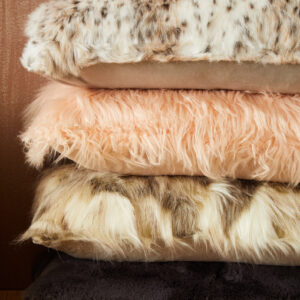 Bosie Lamina Natural Rectangular Fur Cushion