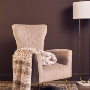 Bosie Lamina Animal Print Fur Throw