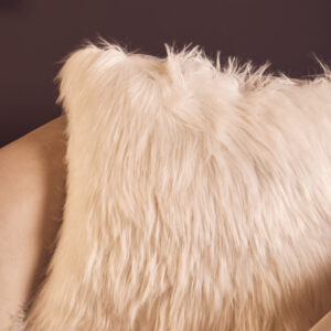 Bosie Lamina Cream Square Fur Cushion