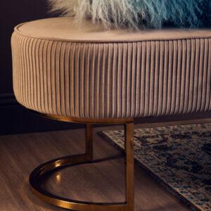 Bosie Real Mongolian Fur Blue Ombre Rectangular Cushion