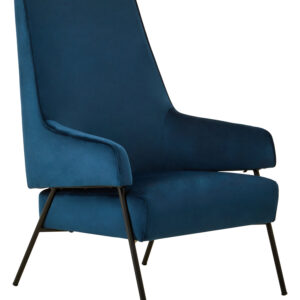 Henia Blue Velvet Chair