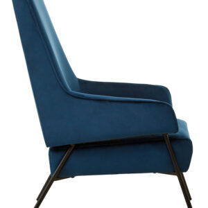 Henia Blue Velvet Chair