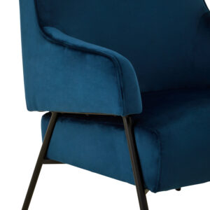Henia Blue Velvet Chair