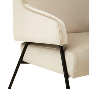 Henia Cream Velvet Chair