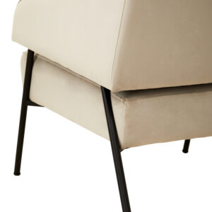 Henia Cream Velvet Chair
