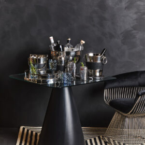 Azalea Square Clear Glass Top Dining Table