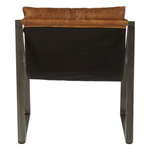 Hoxton Genuine Light Brown Leather Sling Chair